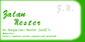 zalan mester business card